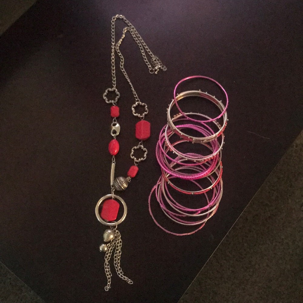 Costume Jewelry Pair Pinks